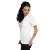 V-Neck White T-Shirts | Women's Moonflower T-Shirt | HYR LYF